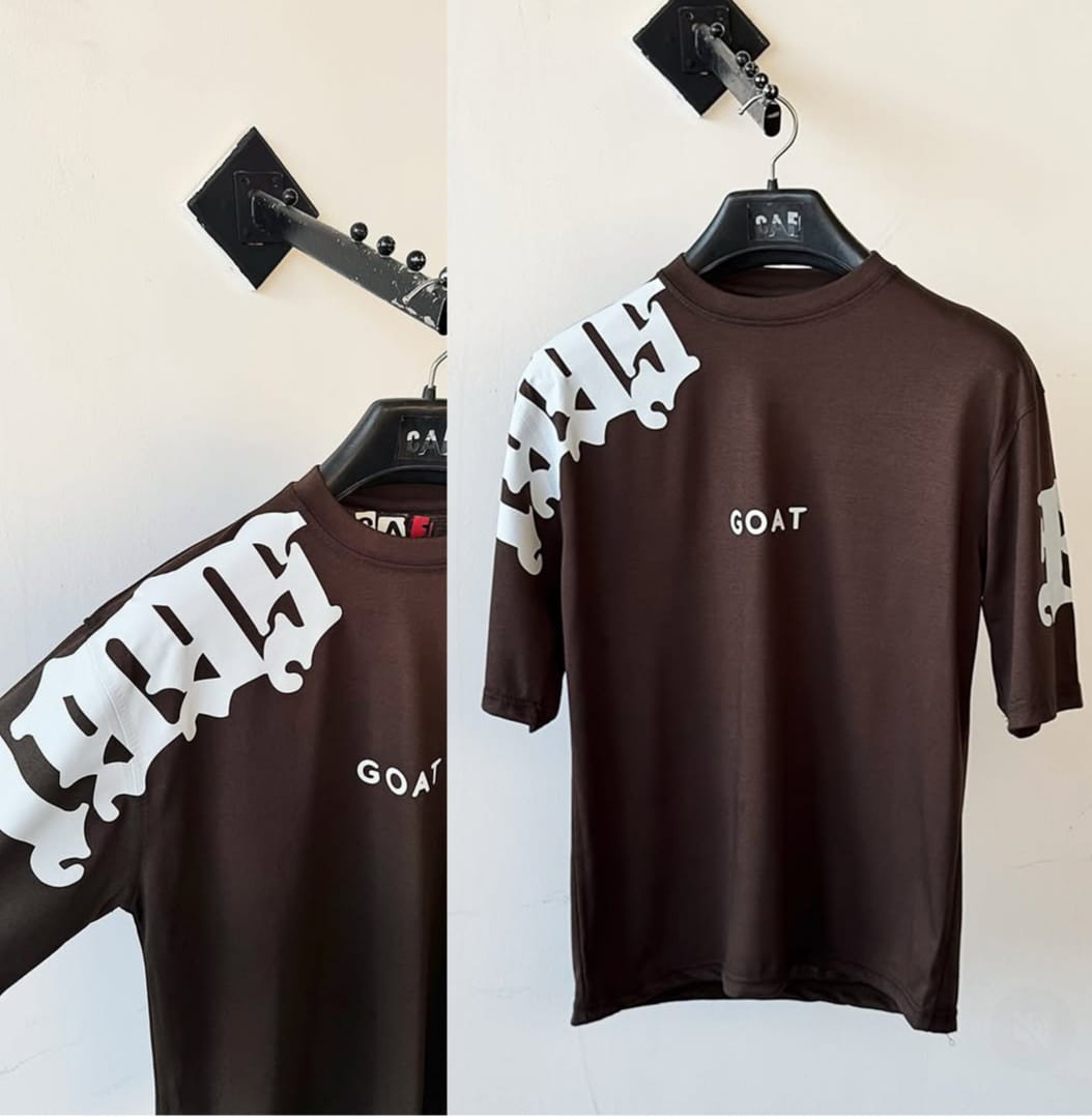 DROP SHOLDER TEE SHIRT